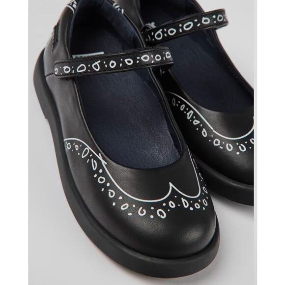 Camper TWINS Mary Jane Girls Black Leather Ortholite Shoes Girls Size K 3 EU 35 - Picture 4 of 7